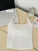 Top de Algodón Puro Texturizado de Ajuste Delgado con Rayas Suaves Estilo Coreano para Otoño, con Tirantes y Cuello Cuadrado, Resistente al Desgaste