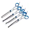Conjunto de Tesouras para Pet Grooming Tesouras de Aparo Tesoura Curva para Pelo de Cachorro Tesouras de Corte para Pelo de Cachorro Teddy Tesouras de Dente Curvo