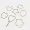 Punto clave anillo plano forma de corazón estrella de cinco puntas con cadena llavero Manzana Mickey huevo hebilla de llave