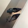 Primeiro Encontro Temporada Elegante Deslocamento Profissional Emagrecimento Bico Fino Salto Médio Moda 2026 Outono Novo Sandálias Foscas Sapatos Femininos