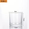 Venta al por mayor transparente vela casera aromaterapia vidrio taza vacía diy candelabro de vidrio hogar dormitorio Candelabro aromaterapia vidrio