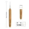 Trenza Sucia de Lana Extensiones de Cabello Crochet de Lengua Mango de Plástico Mango de Madera Accesorios para Pelucas Gancho Sellador Gancho de Lengua para Cabello Extensiones de Cabello