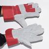 Guantes de cuero de palma completa de dos capas de tela roja guantes cortos de cuero para soldar guantes de cuero anti-pelo