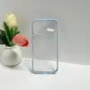 Adequado para Capa de Celular Apple 14Pro Transparente 13Mini, Capa de Celular Simples para Casal Dopamina Nicho High-End