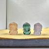 [Joias Rongjing] Acessórios de Cabeça de Buda de Fluorita Natural Acessórios DIY Fábrica de Escultura de Cristal Outlet