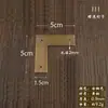 Soporte de Ángulo de Latón en Forma de L de 90 Grados Escuadra Recta Sujetador de Ángulo Recto Soporte Triangular Reforzado Conector de Mueble