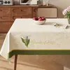 Toalha de Mesa de Luxo Leve de Alta Qualidade Impermeável e à Prova de Óleo Estilo Retro Americano Dopamina Tapete para Mesa de Jantar Estilo Ins Toalha de Mesa para Mesa de Centro