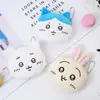 Monedero de Felpa Lindo Estilo Japonés Transfronterizo Bolsa para Monedas de Dibujos Animados Juguete Infantil Almacenamiento Monedero Lindo de Gato y Conejo