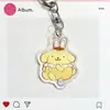 Chaveiro Sanrio Chaveiro Dupla Face Fofo Desenho Animado Pingente de Mochila Escolar Pingente Transparente Homens e Mulheres Acrílico Chave