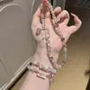 Pulseira de Cristal Natural com Contas Super Sete Ouro Negro, Novo Estilo Chinês Luxo Leve Pulseira Multicamadas Feita à Mão