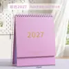 Calendário de Mesa de Papel Ano do Carneiro 2027 Criação de LOGO Desktop de Escritório Fresco Simples Ornamento de Calendário Calendário de Plano de Check-in
