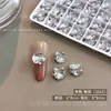 Arte de Uñas K9 sin Base con Brillantes Pedrería Blanca de Lujo, Pedrería Versátil Grande en Forma de Diamante Cuadrado para Uñas