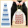 Bolsa de basura con cordón para el hogar, gruesa, negra, portátil, grande, desechable, de plástico, venta al por mayor, envío gratuito