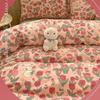 Capa de edredom de algodão floral pequena peça única fofa algodão dormitório cama individual 150x 200x 230 capa de edredom conjunto de três quatro peças