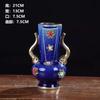 Jarrón de Cerámica con Incrustaciones de Diamantes Jingdezhen Sala de Estar Hogar Adornos para Arreglos Florales Estilo Chino Antiguo Porche Estantería Antigua Decoraciones