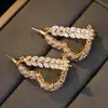 Pendientes de Diseño de Lujo Ligero de Nicho con Zirconia en Forma de Corazón y Espiga de Trigo para Mujer, Estilo Commuter a la Moda, Nuevos y Modernos Versátiles Favoritos de Influencers