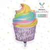 Mecrla Nova Decoração de Festa de Aniversário Balões de Folha de Alumínio Casquinha de Sorvete Cupcake