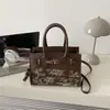 Bolsa Pequena Quadrada Transversal, Bolsa de Mão Novo Estilo, Texturizada, Versátil, Fashion, Bolsa de Ombro para o Dia a Dia, Bolsa Feminina Primavera/Verão 2026