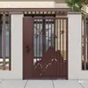Puerta de hierro forjado para patio de villa exterior, apertura simple o doble, puerta de valla para hogar y áreas rurales, puerta de entrada para jardines y patios.
