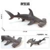 Simulação transfronteiriça de modelo de vida marinha grande tubarão branco tubarão megalodon tubarão-baleia tubarão tigre baleia azul enfeites de brinquedo auxiliares de ensino