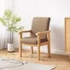 Sillón sofá moderno minimalista hogar balcón ocio silla con respaldo silla de lujo ligero silla de mahjong sala de conferencias silla de madera maciza con reposabrazos