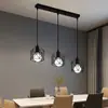 Araña Retro Nórdica para Bar Lámpara para Entrada del Hogar Sala de Estar Araña Nórdica para Restaurante Linterna Negra Creativa Lámpara para Dormitorio