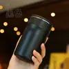 En stock, más vendido, color sólido, vaso de agua aislado simple, portátil para uso en exteriores, vaso de agua aislado compacto y conveniente