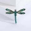 Broche de libélula con forma de gota de aceite esmaltado, de estilo coreano, de aleación con diamantes de imitación, con forma de insecto, accesorio personalizado para traje