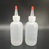 Garrafa de cola para escala de LDPE, garrafa de aperto para líquidos 120ml 4oz embalagem de molho macio garrafa de bico pontudo garrafa plástica recomendar