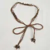 Cinto Trançado de Corda Encerada Feminino, Decoração Versátil para Vestido, Cinto Estreitador de Cintura Estilo Étnico, Corrente de Cintura Estilo Pastoral Emagrecedora para Meninas