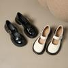 ZHR es un pequeño zapato de cuero Mary Jane informal 2024, nuevo temperamento retro Joker británico, zapatos de boca baja con suela gruesa
