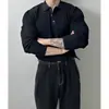 Nueva Camisa Polo de Primavera y Otoño con Cuello de Solapa, Suéter de Punto de Manga Larga para Hombre, Corte Ajustado, Casual de Negocios, Moderno, Venta al por Mayor Transfronteriza