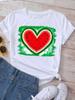 2025 Nueva Exportación Camisetas de Manga Corta Tops Cuello Redondo Estampado de Patrón de Frutas Mangas Cortas