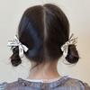 Corea del Sur Nuevo Clip para el Cabello de Lazo de Cinta con Letras Blancas y Negras Moda Clip para Flequillo Lateral de Niños Clip de Pico de Pato Accesorios para el Cabello