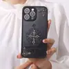 Funda de Teléfono Estilo Gótico de Moda Adecuada para Apple 15/18 Pro Max, Apple 16 Pro Modelo Personalizado con Forma de Cruz 3D
