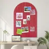 Quadro de Avisos de Feltro em Forma de Arco Placa Acústica Autoadesiva Quadro de Recados para Escritório Sala de Aula