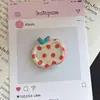 Pasador de Pelo de Manzana de Dibujos Animados de Color Sólido Combinación Perfecta Lunares Cuadros Lazo Flequillo Lindo Dulce Corazón de Niña Pin de Pato