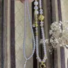 Cadena de Cuentas de Cristal Blanco Original Hebilla Universal Sentido Avanzado Joker Cristal Zorro de Nueve Colas Marca Tailandesa Cadena para Colgar Thangka 4mm Largo 60