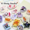 Impreso de Dibujos Animados Gato Perro Estrella Hombre Cachorro Manzana DIY Hecho a Mano Cadena para Teléfono Móvil de Cuentas Llavero Accesorios de Joyería