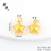 Colar Estrela de Origami com Diamante Inlaid Dourado Areia Atacado, Design de Luxo Leve de Nicho, Corrente de Suéter Versátil com Corda Trançada Estrela e Lua para Mulheres