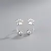 Elegantes Aretes de Garra de Gato con Rosca para Mujer, Pendientes de Lujo Ligero de Gama Alta, Ganchos para Orejas de Diseño Nicho, Joyería para Orejas al por Mayor