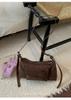 Bolso de Axila Retro de Gama Alta Estilo Coreano para Mujer Otoño 2025 Nuevo Versátil Casual Bolsillo Doble con Solapa Pantalón Bolso de Hombro Único Cruzado