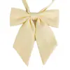 Pajarita de Color Sólido con Puntiagudos y Acentos de Plumas, Accesorios Jk, Pajarita Estilo Japonés para Estudiante Mujer, Pajarita Grande con Cordón, Estilo Uniforme Escolar