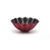 Forma Reciclável de Aço Carbono para Tarteletes de Ovo Renda Tartelete Portuguesa Crisântemo Forma para Cupcake Forma Redonda para Tarteletes de Ovo