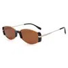 Colección de Gafas de Sol de Metal, Nuevo Estilo de Alta Gama para Mujer, Moda Personalizada Fotografía Callejera, Gafas de Sol Lisas Ojo de Gato Anti-UV para Hombre