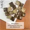 Café Escuro Natural Casca de Coco Peças Triangulares Dente de Cachorro Peças Quadradas Flores Feitas à Mão Peça de Botão Colar Acessórios para Joias DIY