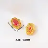 Nuevo anillo de cobre bañado en oro con incrustaciones de diamantes, caja mágica, cara de anillo pasante, accesorios de joyería hechos a mano con cuentas para pulsera y collar de cristal DIY