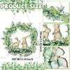 Transfronteiriço 2025 Produto Novo Criativo Flores da Primavera Festa do Coelho Placa de Boas-Vindas para Porta da Frente Placa de Madeira de Páscoa