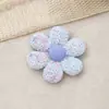Botão de tecido com lantejoulas estilo coreano, flor de cinco pétalas, acessório de cabelo DIY feito à mão, roupa de boneca, acessório semiacabado para brinquedo de pelúcia de animal de estimação