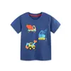 Suministro Transfronterizo 26 Camiseta de Manga Corta para Niño Verano Estilo Europeo y Americano Estampado de Dibujos Animados Top de Cuello Redondo para Niños Camiseta de Algodón Tejido
